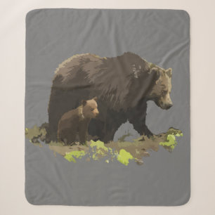 Watercolor Black Bears Wildlife Nature Graphic Art Sherpadecke
