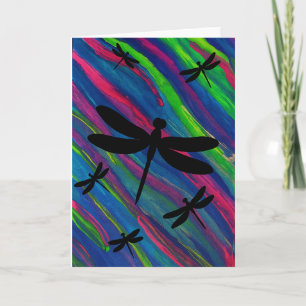 Watercolor-Blank-Gruß der Dragonfly Karte