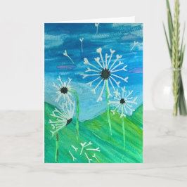 Watercolor-Blankenkarte Dandelion Karte