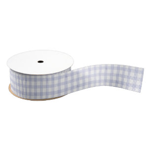 Watercolor Blau Gingham Ripsband