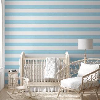 Watercolor Blaue Streifen | Babyzimmer Tapete
