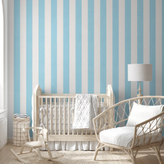 Watercolor Blaue Streifen | Babyzimmer Tapete