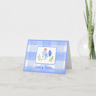 Watercolor Blue Border Blue Hen Karo