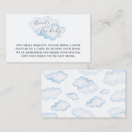 Watercolor Blue Cloud Baby Duschbücher für Baby Begleitkarte