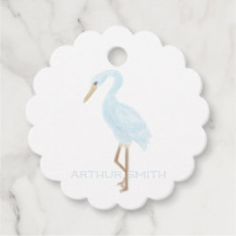 Watercolor Blue Crane Geschenkanhänger