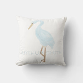 Watercolor Blue Crane Kissen