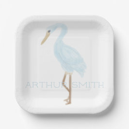 Watercolor Blue Crane Pappteller