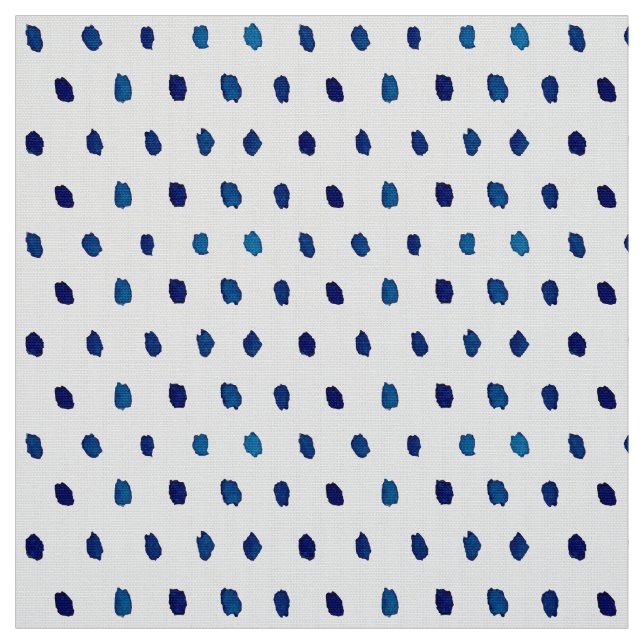 Watercolor Blue Dot Muster Stoff (Muster)