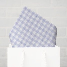 Watercolor Blue Gingham Seidenpapier