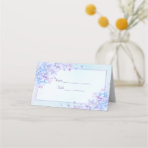 Watercolor Blue Lila Lilac Wedding