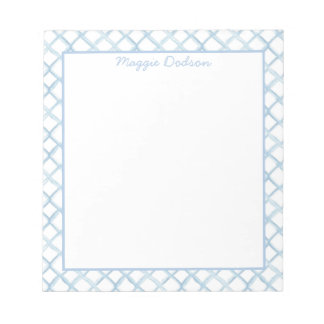Watercolor Blue Notepad Notizblock