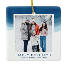 Watercolor Blue Ombre Holiday