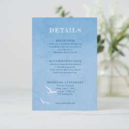 Watercolor Blue Sky Hochzeitkarten Begleitkarte