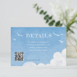 Watercolor Blue Sky Hochzeitkarten Begleitkarte