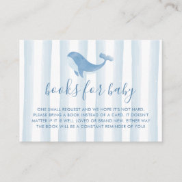 Watercolor Blue Whale Baby Shooting Books for Baby Begleitkarte