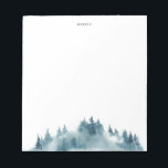 Watercolor Blue Winterwald Notizblock<br><div class="desc">Ein winterliches Wunderland inspiriert Notizblock mit Aquarellbildern und blauen Wäldern. Dieses Notizblock in Aquarellfarben ist ein personalisiertes Geschenk.</div>