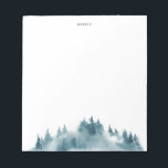Watercolor Blue Winterwald Notizblock<br><div class="desc">Ein winterliches Wunderland inspiriert Notizblock mit Aquarellbildern und blauen Wäldern. Dieses Notizblock in Aquarellfarben ist ein personalisiertes Geschenk.</div>