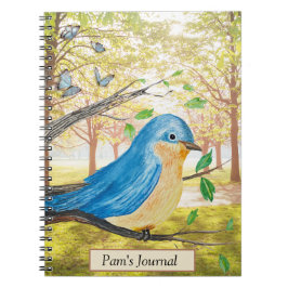 Watercolor Bluebird Journal Notizblock