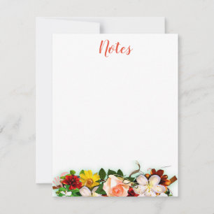 Watercolor-Blume für handgeschriebene Skriptvorlag Mitteilungskarte