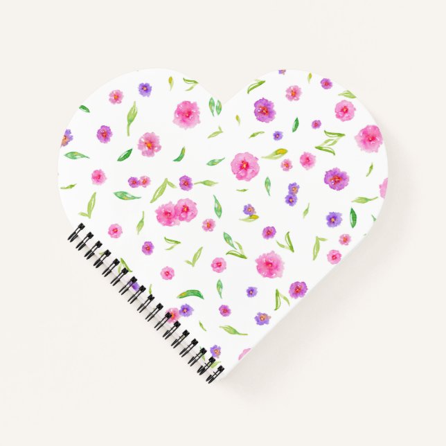 Watercolor Blume Travel Journal Notizbuch (Vorderseite)