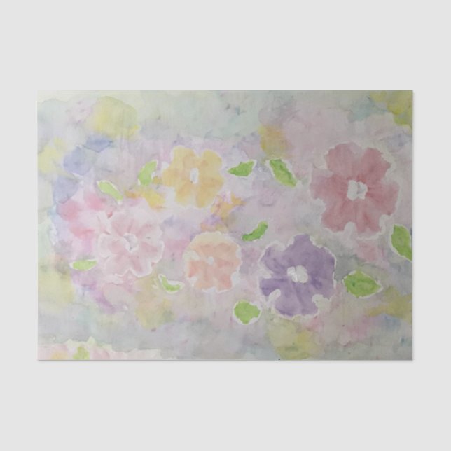 Watercolor-Blumen-Seidenpapier Seidenpapier (Vorderseite)