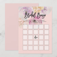 Watercolor-BlumenBrautparty-Bingo-Spiel