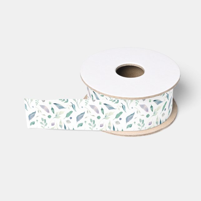 Watercolor-BlumenBrautparty Ripsband (Spule)