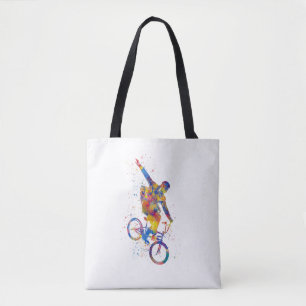 Watercolor bmx rider tasche