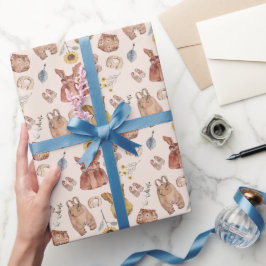 Watercolor Boho Baby Closing Baby Dusche Geschenkpapier