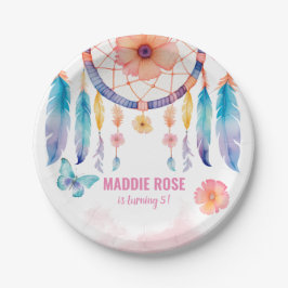 Watercolor Boho Dreamcatchers Pappteller