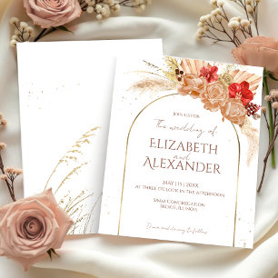 Watercolor Boho Floral   Einladungen zur Hochzeit