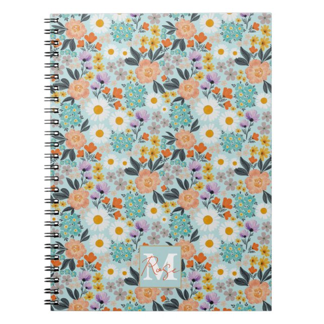 Watercolor Boho Floral Notizblock (Vorderseite)