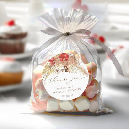 Watercolor Boho Floral Wedding danke Ihnen Sticker