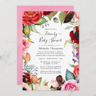 Watercolor Boho Floral Wedding Update Einladung