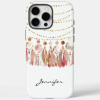 Watercolor Boho Hippie Feather Tribal iPhone
