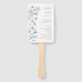 Watercolor Boho Hochzeitsprogramm Fächer