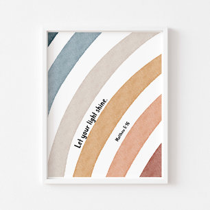 Watercolor boho lasse dein helles Poster