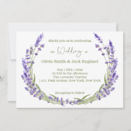 Watercolor Boho Lavender Wedding Einladung