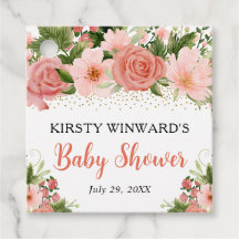Watercolor Boho Pink Roses Boho Babydusche