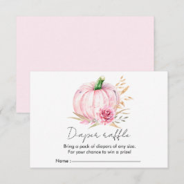 Watercolor Boho Pumpkin Babydusche Verschlusskarte Begleitkarte
