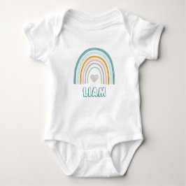 Watercolor Boho Rainbow Baby Boy Baby Strampler