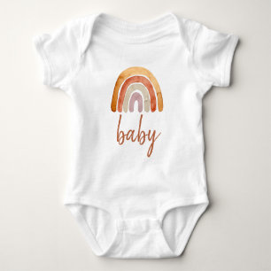Watercolor Boho Rainbow Baby  Strampler