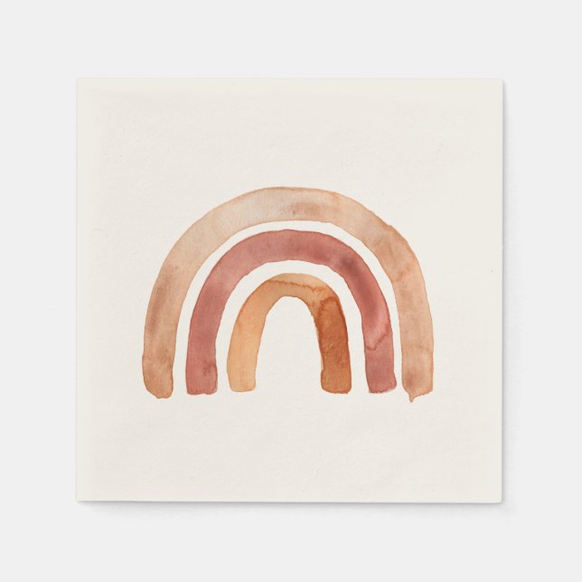 Watercolor Boho Rainbow Serviette (Vorderseite)