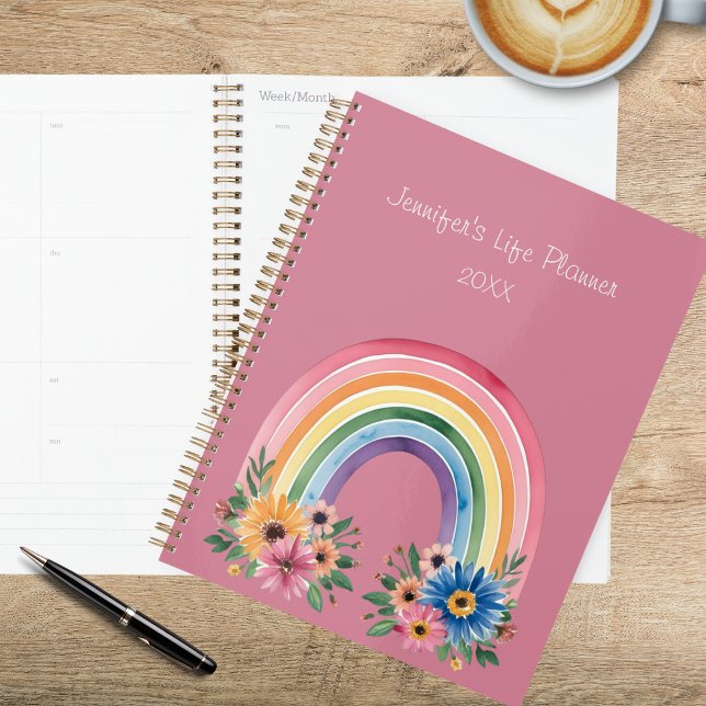 Watercolor Boho Regenbogen  Planer (Von Creator hochgeladen)
