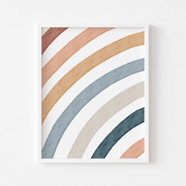 Watercolor Boho Regenbogenposter Poster (Von Creator hochgeladen)