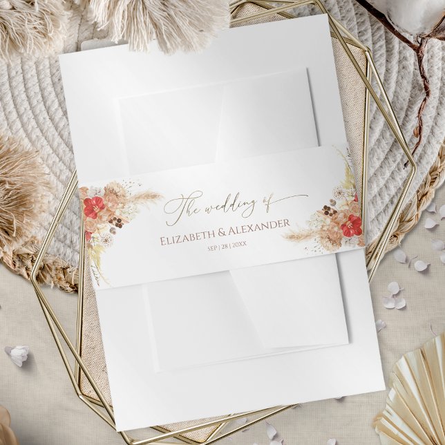 Watercolor Boho Wedding Invitation Bly Band (Von Creator hochgeladen)