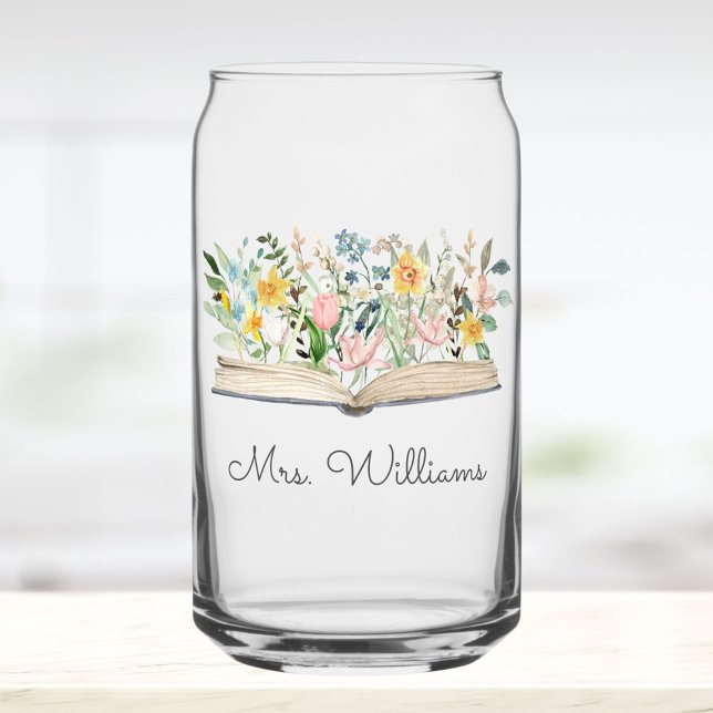 Watercolor Book Flower Floral Teacher Appreciation (In situ)