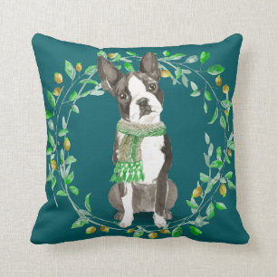 Watercolor Boston Terrier Bestie Kissen