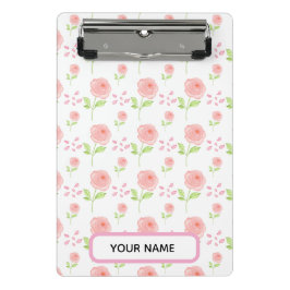 Watercolor Botanical  Floral Pattern Planner Mini Klemmbrett