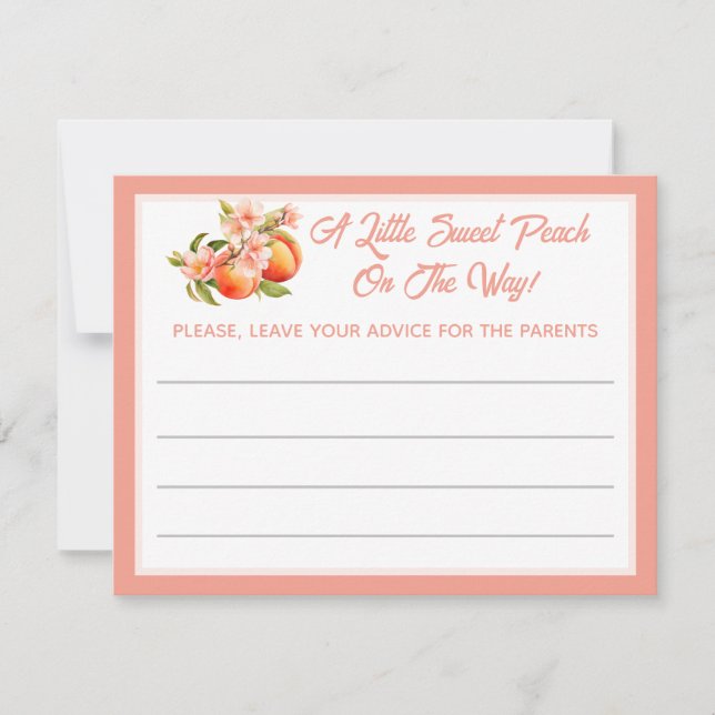 Watercolor Botanical Peach Parent Advice (Vorderseite)